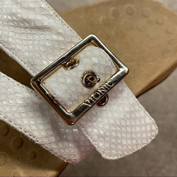 VIONIC Womens Rest 341 Skylar Slide Sandal White Snake size 9 Wide - Picture 4 of 11